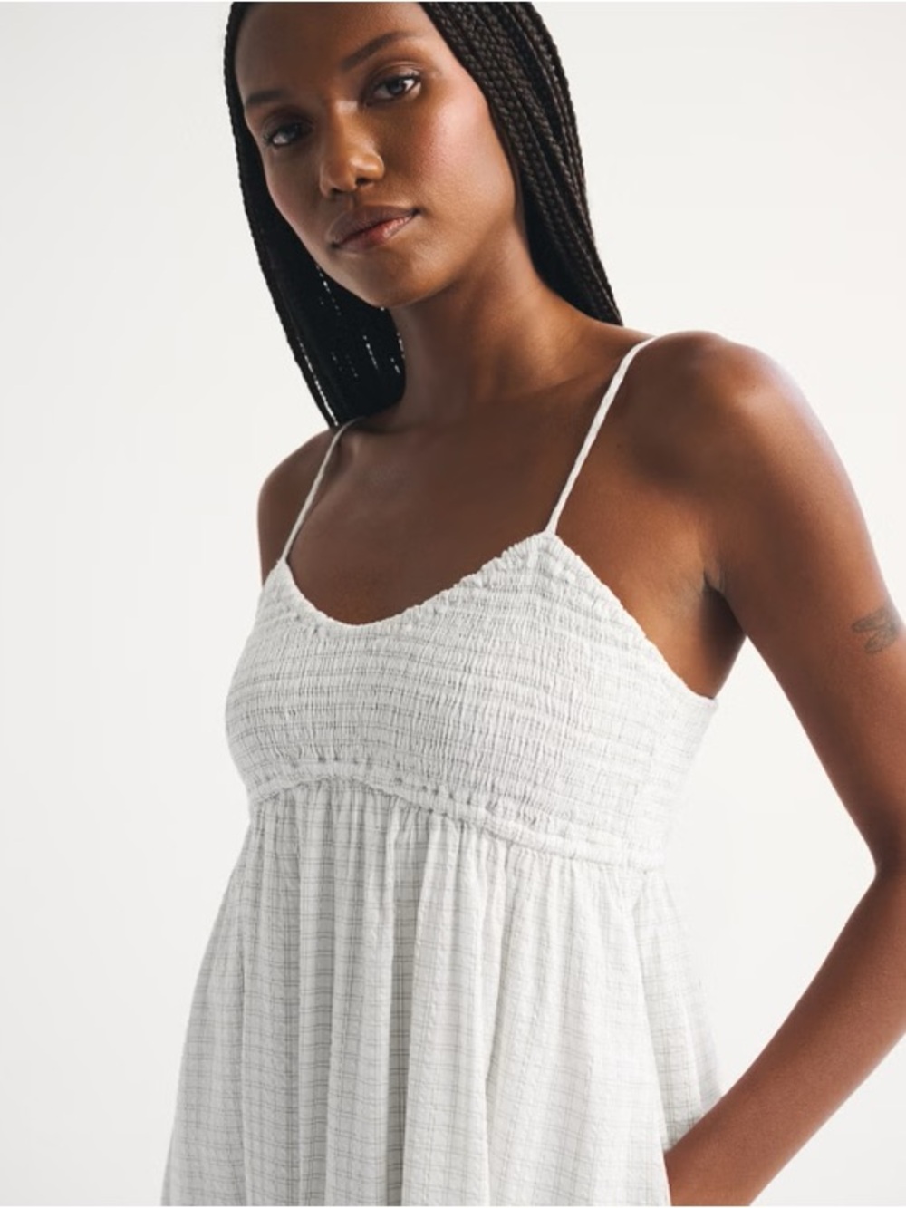Abercrombie & Fitch Women’s Smocked Sweetheart Maxi Dress XS NEW - Picture 3 of 9